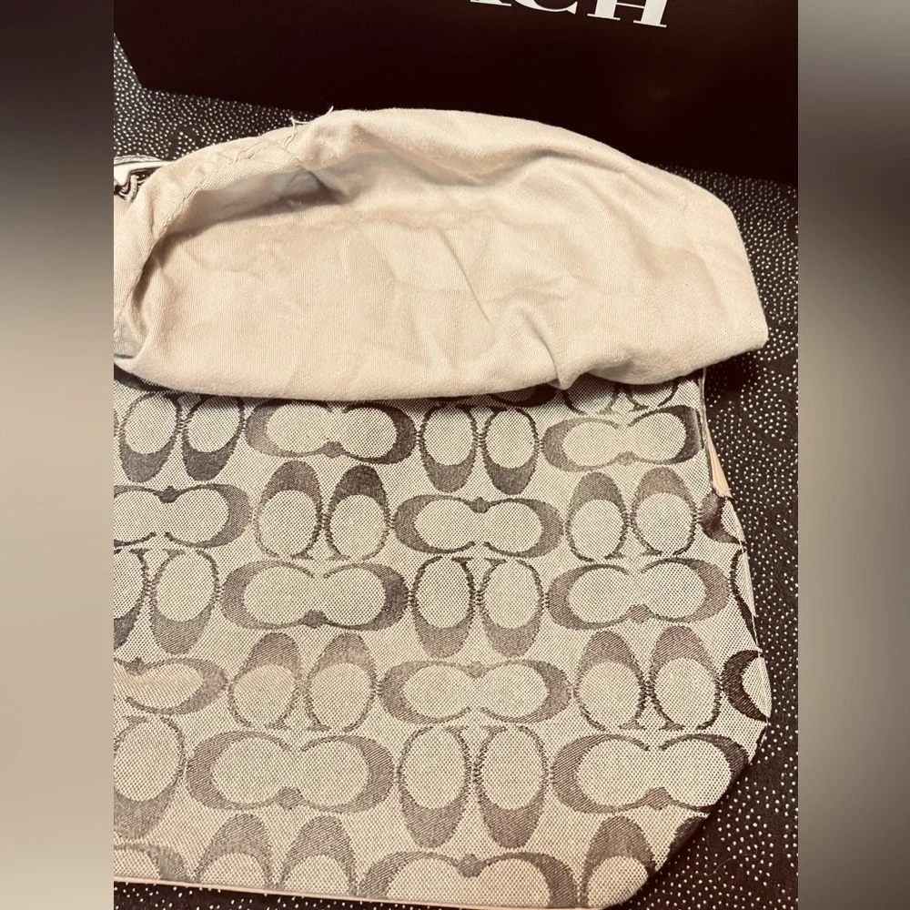 Coach Tan and Brown Signature Tote